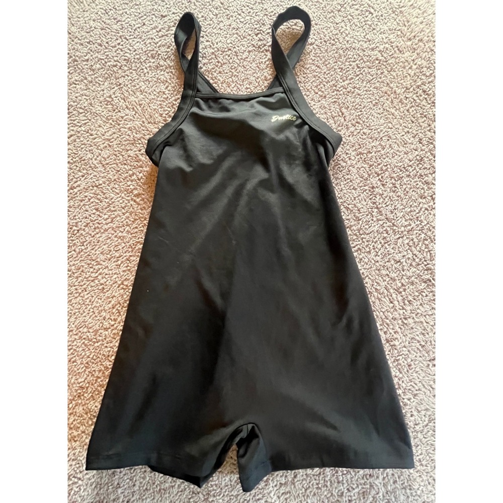 Justice Girls Black Leotard Shorts XL 16/18 JSZC4